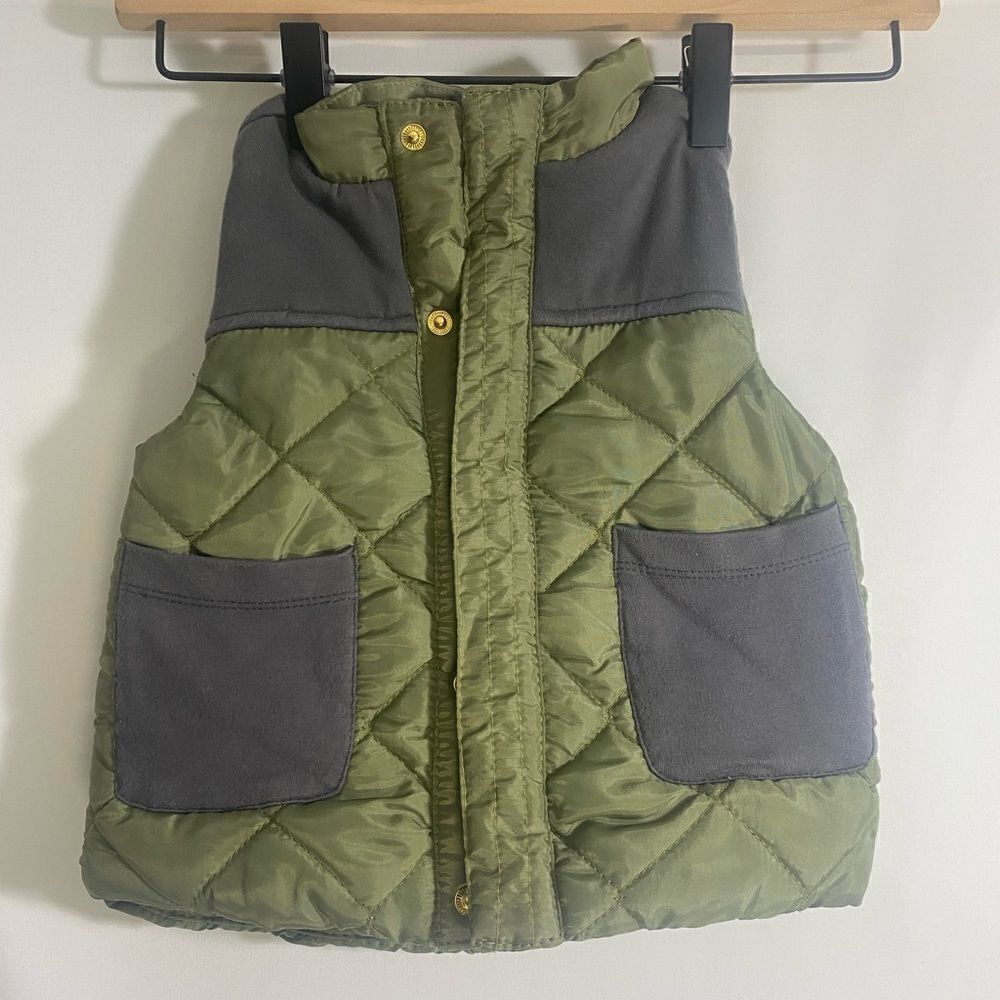 Tommy Bahama Green Quilted snap in front baby vest 12 months
